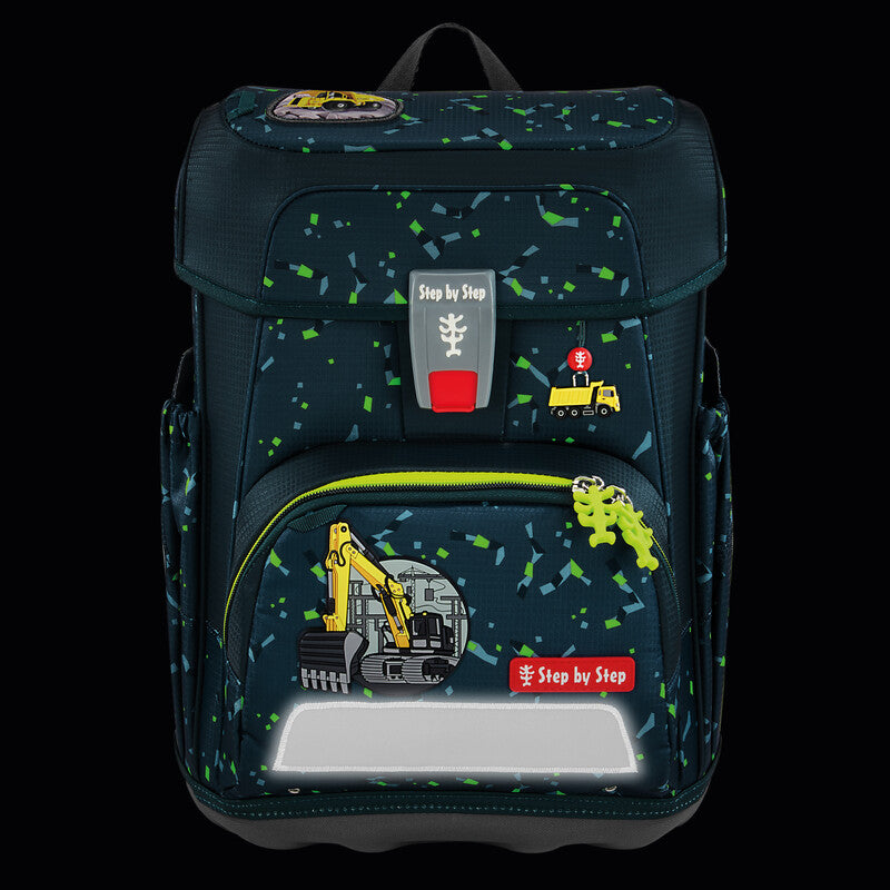 Step by Step Schulrucksack-Set Cloud – 5-teilig – Bagger Rocco – Recycelte Materialien