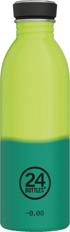 24Bottles Trinkflasche Urban Reactive – 5 dl – Edelstahl, Schraubverschluss, auslaufsicher – Gelb/Grün