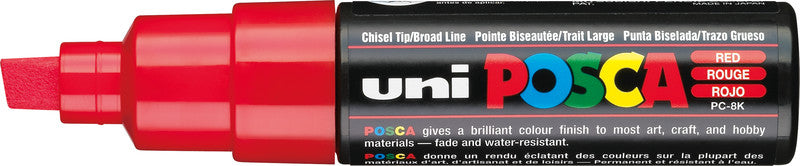 Uni-Ball Kreidemarker – Keilspitze, 8 mm – Rot
