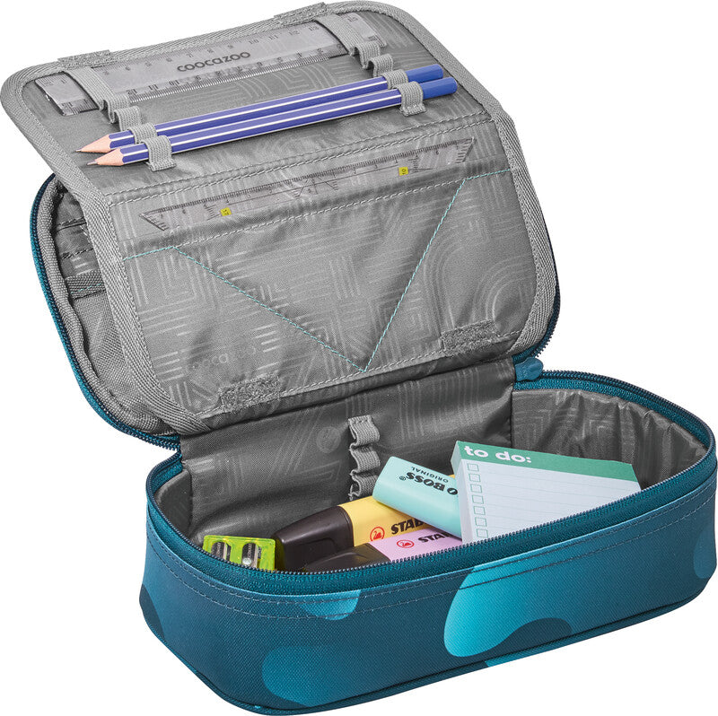 Coocazoo Schlamperetui, gefüllt – Aqua Flow – Kunststoff – 23,0 × 7,0 × 12,0 cm