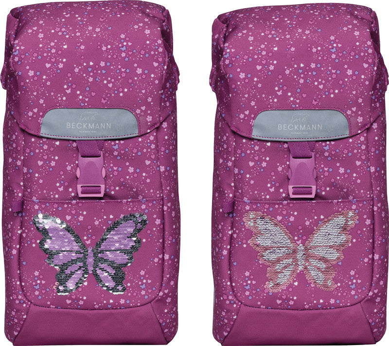 Beckmann Kindergartenrucksack – Wandern – Schmetterling – 12 l, B 21,0 × H 35,0 × T 19,0 cm – recyclingfähig