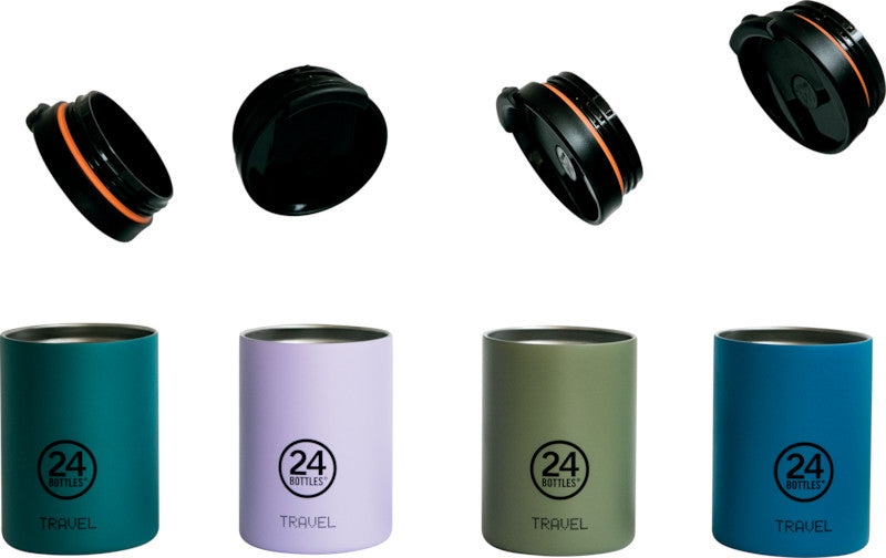 24Bottles Thermobecher Travel Tumbler – 3,5 dl – Edelstahl, isoliert, Sip&Go-Deckel – Atlantic Bay