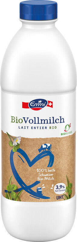 EMMI Bio Vollmilch UHT – 3,9% Fett – 1 l