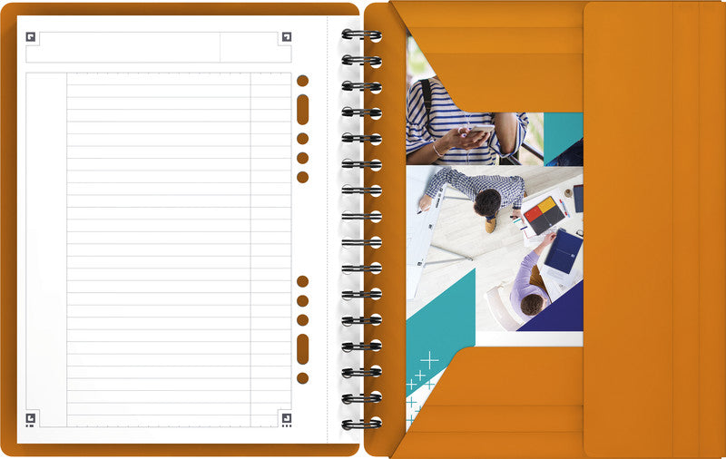 Oxford Collegeblock, 80 Blatt, 10-fach gelocht, perforiert, 80 g/m² – orange, für SCRIBZEE App