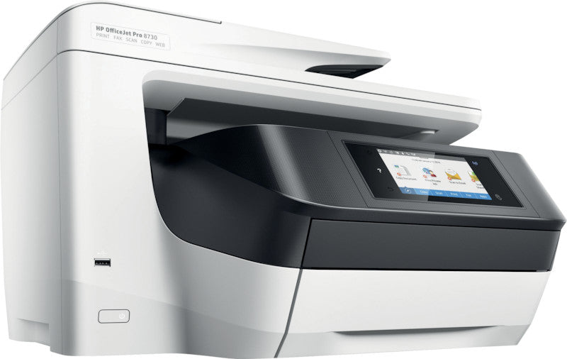 HP Officejet Pro 8730 – Farbiger Tintenstrahl-MFP A4, 4-in-1 – USB/WLAN – Duplex, ADF – 24 Seiten/Min. S/W, 20 Seiten/Min. Farbe