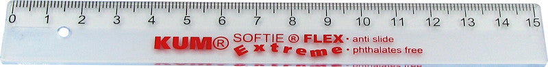 Kum Wandtafel-Lineal 15 cm – Kunststoff, transparent, flexibel, rutschfest