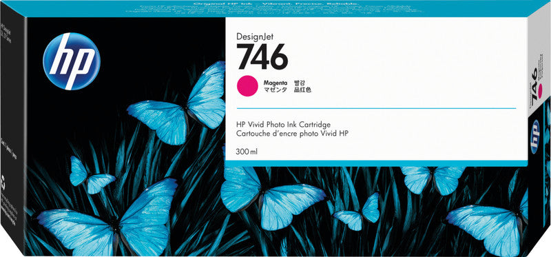 HP Tintenpatrone 746, Magenta, 300 ml – für Inkjetdrucker/Multifunktionsgeräte