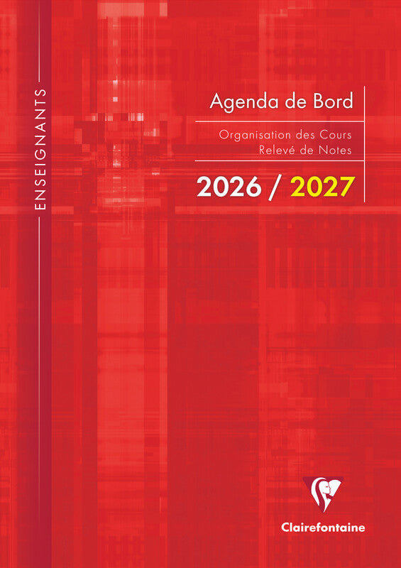 Clairefontaine Wochenplaner – 1 Woche/2 Seiten, geheftet, A4, Aug–Jul, 2026/2027, Französisch, sortiert, PEFC