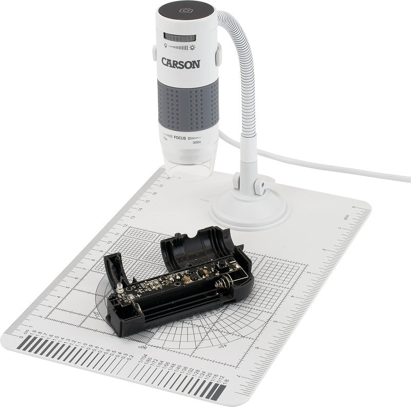 Carson eFlex Digital-Mikroskop – 75–300×, LED, USB 2.0/3.0, für Windows/macOS