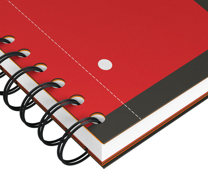 Oxford Collegeblock, 80 Blatt, 4-fach gelocht, perforiert, 80 g/m² – Schwarz, für SCRIBZEE App