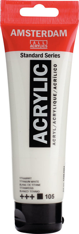 Royal Talens Amsterdam – Acrylic Standard – Acrylfarbe – Titanweiss, 120 ml