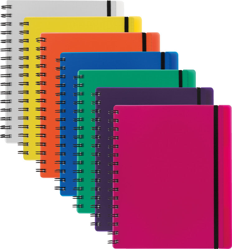 Kolma Collegeblock A5, kariert, Spiralbindung, 100 Blatt, 2-fach gelocht, perforiert, 70 g/m² – Beere