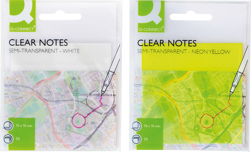 Q-Connect Haftnotizen – 76×76 mm – Gelb, 50 Blatt