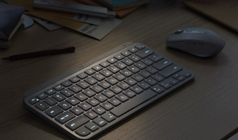 Logitech MX Mini – Tastatur, kabellos (Bluetooth), beleuchtet – für Windows, macOS & Android u. a.