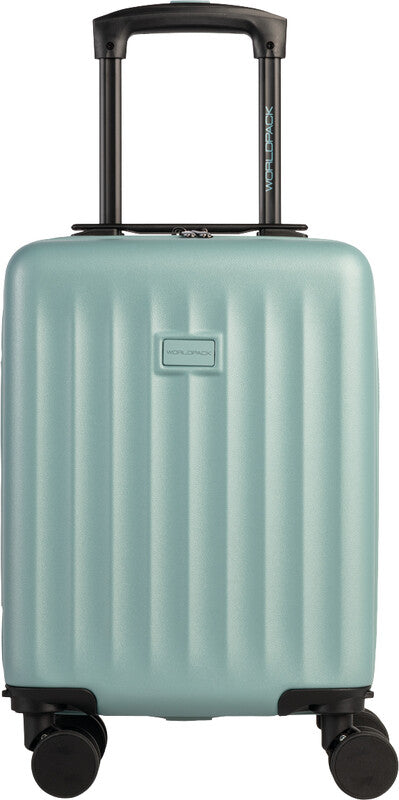 Worldpack Hartschalen-Trolley, 24 l, 4 Doppelrollen, ABS, Graublau, 30 × 40 × 20 cm