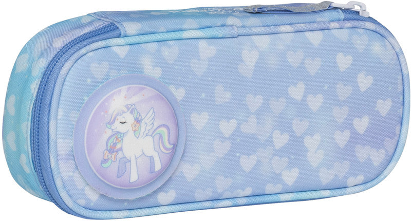Beckmann Schulrucksack Classic 1st – 6-teilig – Einhorn Prinzessin Eisblau – recyclingfähig