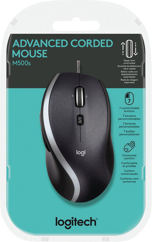 Logitech M500s Maus – kabelgebunden, schwarz