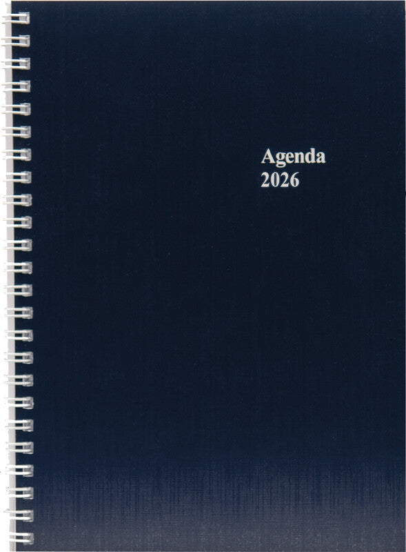 Simplex Agenda – 1 Woche/2 Seiten, Spiralbindung, A5, Jan–Dez, mehrsprachig, Blau, FSC