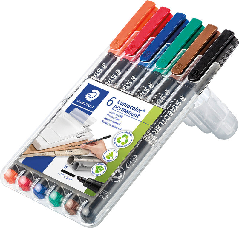 Staedtler Lumocolor Permanent Marker – sortiert, 6er
