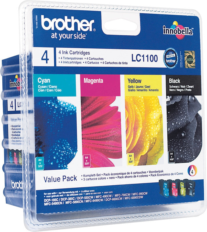 Brother Tintenpatronen-Multipack CMYK, 4er-Pack – für Inkjetdrucker und Multifunktionsgeräte