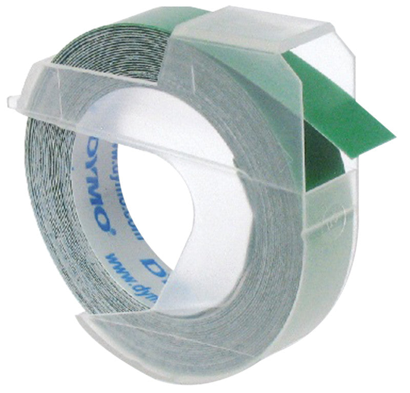 DYMO Schriftband – 9 mm × 3 m, grün, weiss