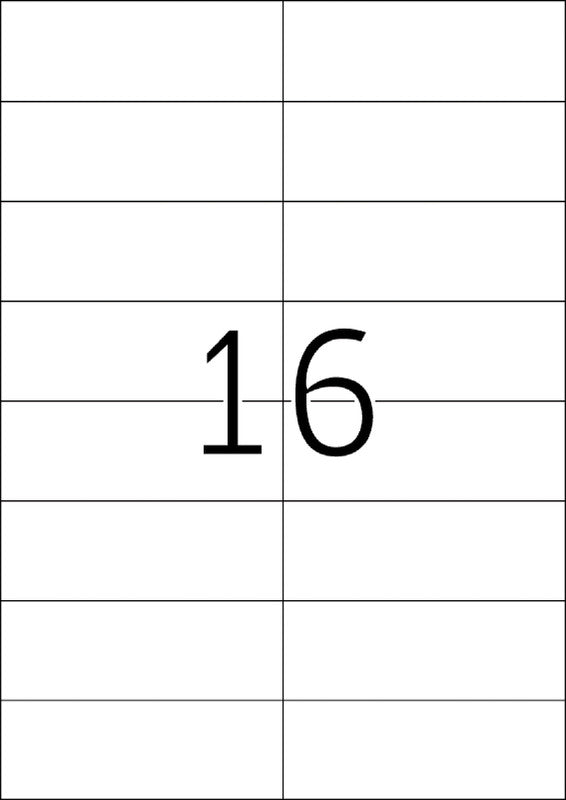 HERMA Etiketten auf A4-Bögen, 105 mm × 37 mm, Weiss, Papier, Permanent, 100 Blätter (1'600 Etiketten)