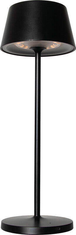 MAUL LED Tischleuchte Nina – Akku, USB-C, dimmbar – 4000 K – 210 lm 3 W – Grau Aluminium