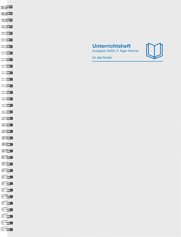 Verlag für unterrichtsm. Spiralblock A4, 64 Blatt, perforiert, 100 g/m² – grau