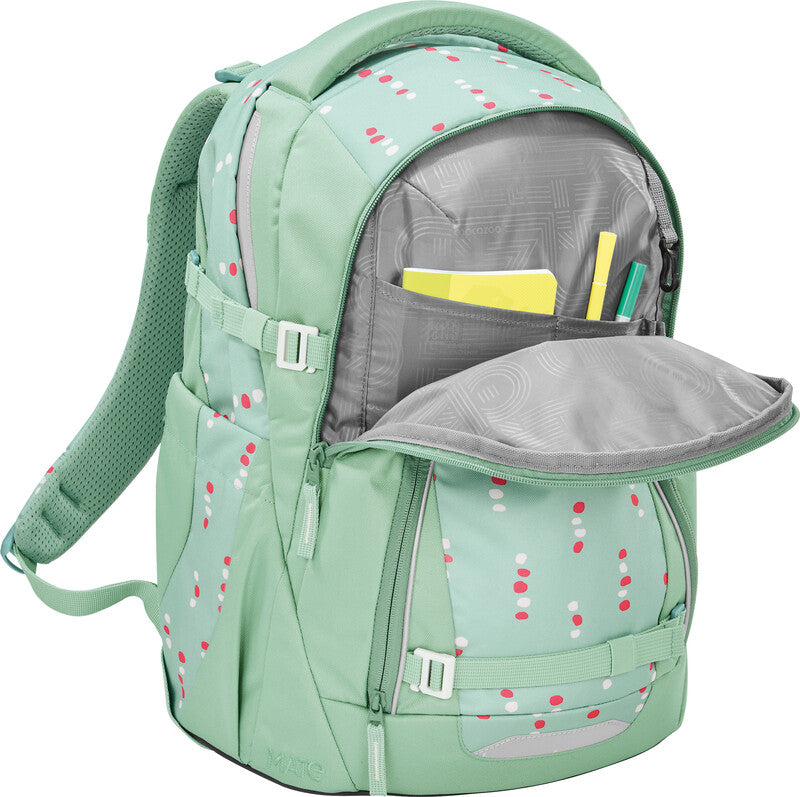 Coocazoo Rucksack Mate – Dancing Dots – 30 l, 30 × 46 × 23 cm – aus recycelten PET-Flaschen