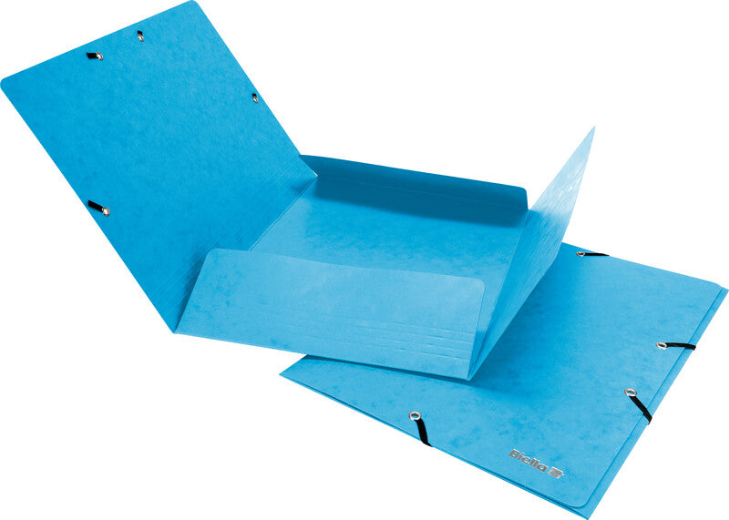 Biella Sammelmappe für A4, Karton, Hellblau, mit Gummizug