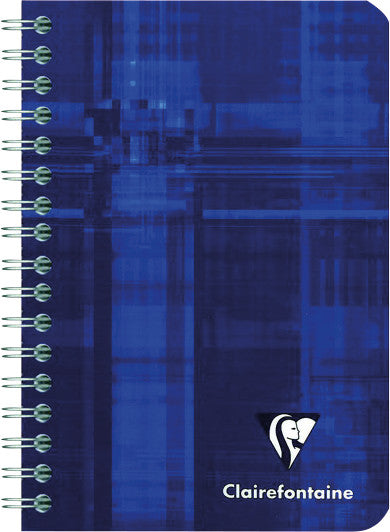 Clairefontaine Spiralblock, 95 × 140 mm, kariert, Spiralbindung, Karton, 50 Blatt, 50 g/m² – sortiert