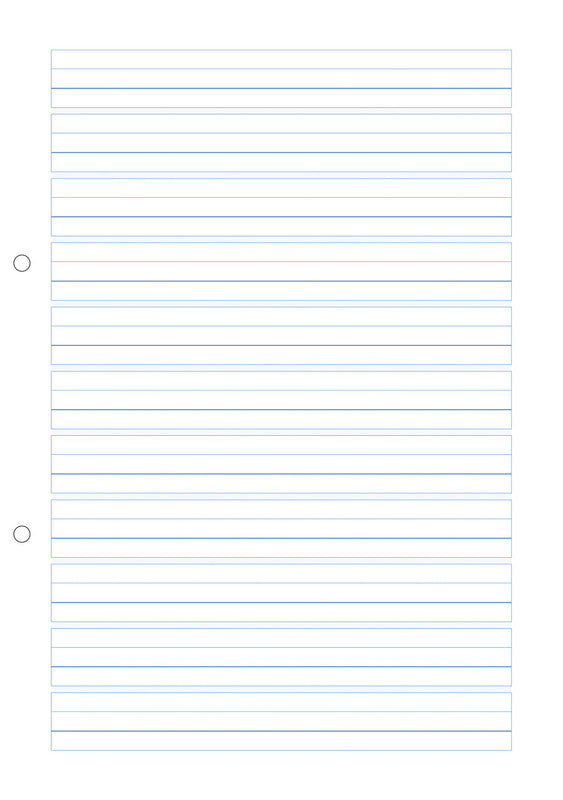 Ingold-biwa Notizbuch-Einlagen B5, liniert 6 mm, 2-fach gelocht, 90 g/m² – 500 Blatt