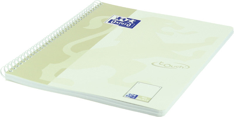 Oxford Collegeblock, Karton, 80 Blatt, 4-fach gelocht, perforiert, 90 g/m² – Sand, für SCRIBZEE App