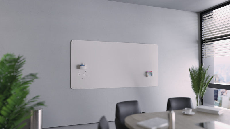 Legamaster Whiteboard – 200 × 100 cm, Glas, magnetisch, Wandmontage, inkl. 2 Magnete, Marker