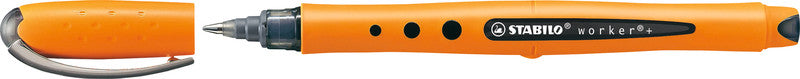 STABILO worker+ – Tintenroller-Set, mit Kappe, 0,5 mm, farbig sortiert, 4er Etui