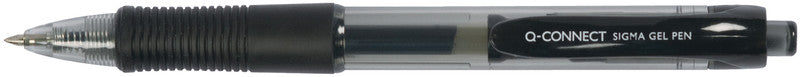 Q-CONNECT Sigma Gel Gelschreiber – schwarz, 0,7 mm, Druck, nachfüllbar