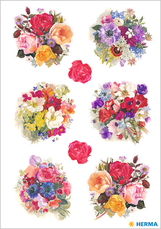 HERMA Schmucketiketten Decor – 84 × 120 mm – mehrfarbig – 24 Stk.