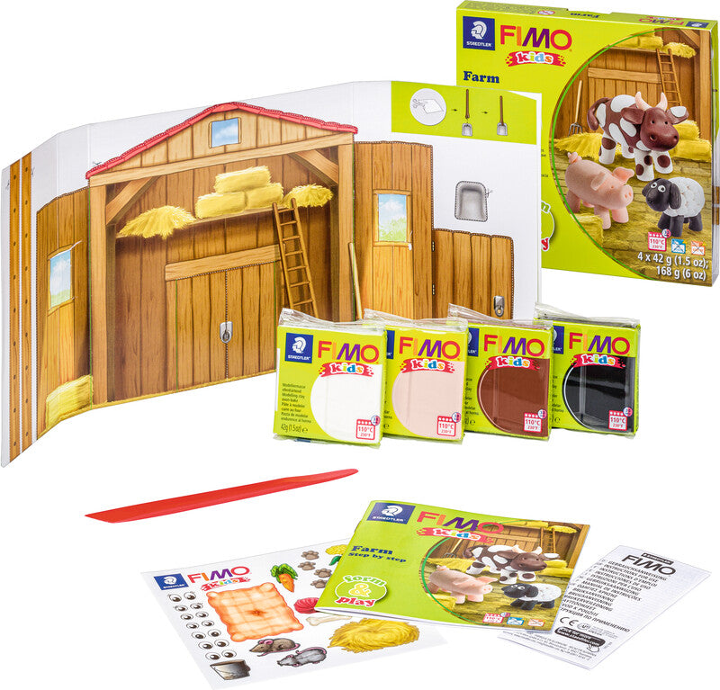 Staedtler Modelliermasse-Set form&play Farm – 4 Blöcke à 42 g