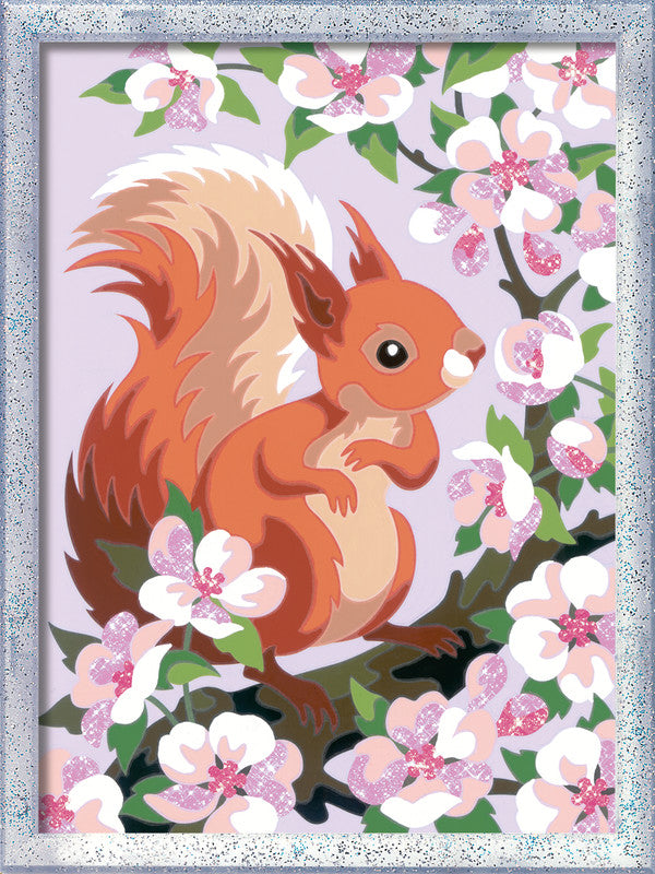 Ravensburger Malen nach Zahlen Set Frühlings-Eichhörnchen – ab 9 Jahren – 180 × 240 mm