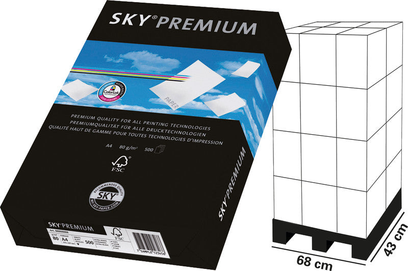 Papyrus Kopierpapier – A4, 80 g/m², hochweiss – für Inkjet/Laser/Kopierer – FSC – 500 Blatt