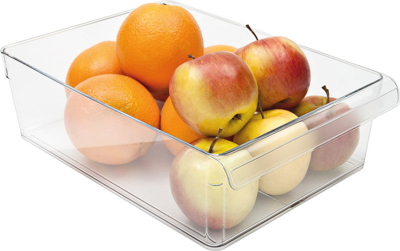Rotho Kühlschrank-Organizer Loft – 5 l – mit Henkel, spülmaschinenfest – Kunststoff – transparent – 22 × 9 × 3