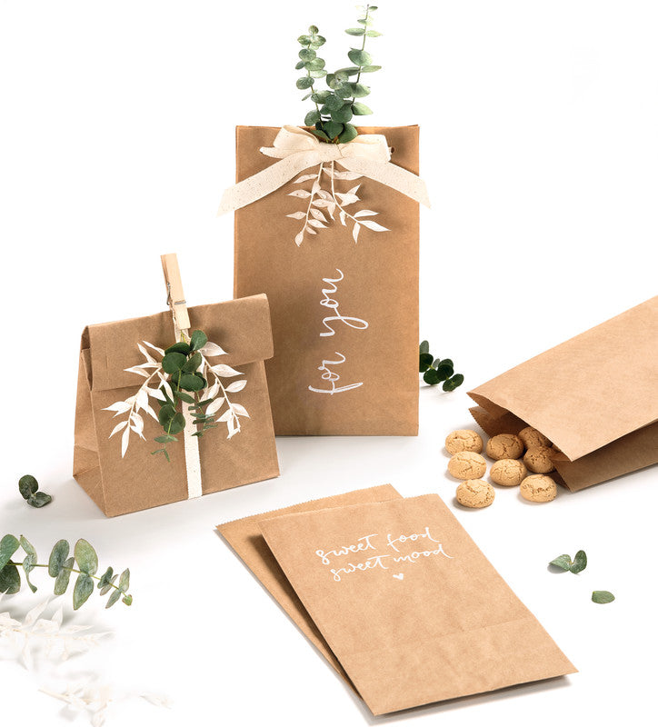 Folia Blockbodenbeutel – Natur – 15 Stk. – 100 × 175 × 55 mm – Papier, lebensmittelecht, FSC