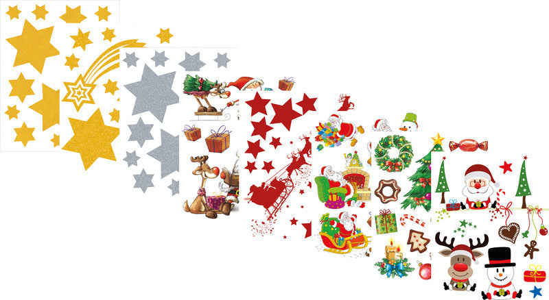 HERMA Fliesensticker Fröhlicher Weihnachtsmann, sortiert, 21 × 29,7 cm, wiederverwendbar, 1 Stück