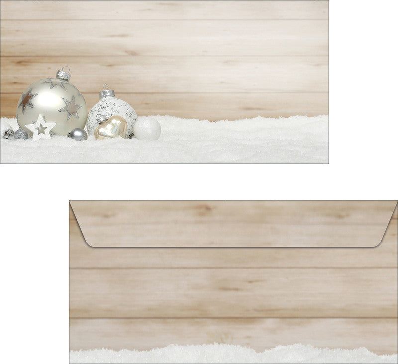 Sigel Weihnachts-Couvert C5/6, Gemütliche Weihnachten, mehrfarbig, Nassklebung, 90 g/m², mit Innendruck – 50 Stk.