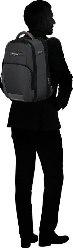 Samsonite Pro-DLX 5 Notebook-Rucksack – 21/26 l, RFID-Fach, Aufsteckfunktion, Nylon, Schwarz