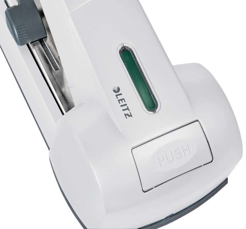 Leitz 5553 – Hefter, 120 Blatt, für 23/15XL, Flat-Clinch, verstellbarer Papieranschlag, Einlegetiefe 56 mm