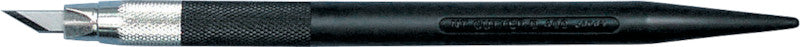 NT Cutter Ersatzklinge Skalpell – Klingenbreite 4 mm, Länge 190 mm, inkl. 5 Klingen, für Linkshänder, Schwarz