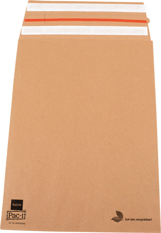 Elco Papierversandtasche – 280 × 375 × 80 mm, braun, FSC-zertifiziert, Einsteckverschluss – 100 Stück