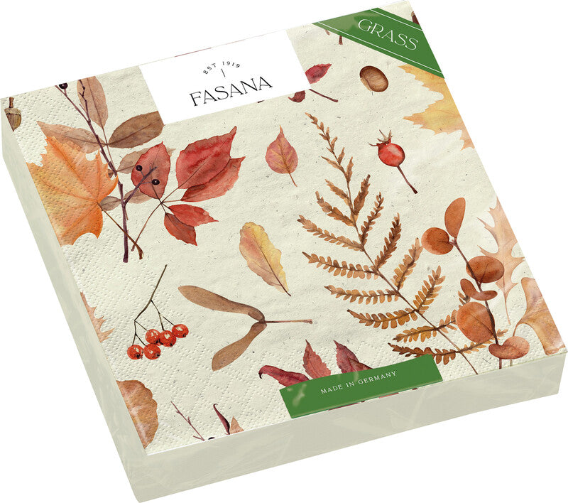 Fasana Servietten Autumn Love – 33 × 33 cm – 2-lagig, Tissue – 20 Stk., FSC