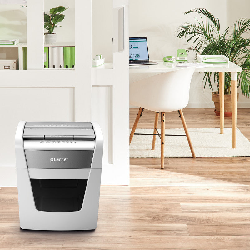 Leitz IQ Autofeed 50 – Aktenvernichter mit Autofeed 50 Blatt, DIN P-4, Partikelschnitt 4 × 28 mm, 6 Blatt, 20